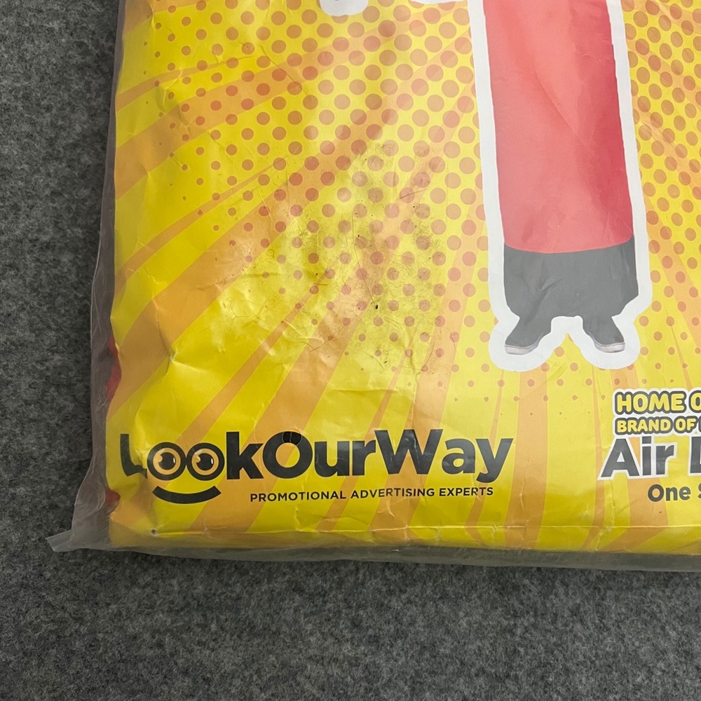 AIR DANCERS Inflatable Tube Man Halloween Costume RED NWT LookOurWay - Picture 3 of 6